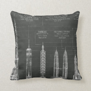 Architectural Heights Throw Pillow