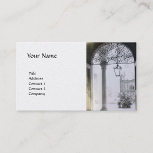 ARCHITECTURAL INTERIOR WITH DOORS  White Pearl Business Card