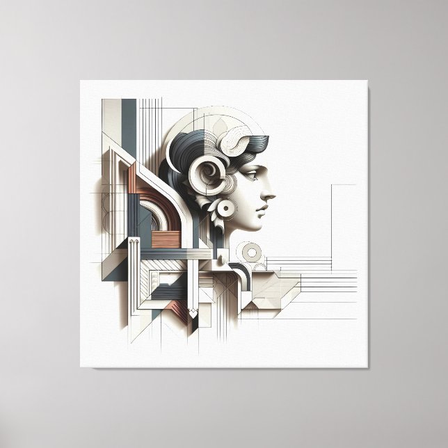 Architectural Line Profile Canvas Print (Front)