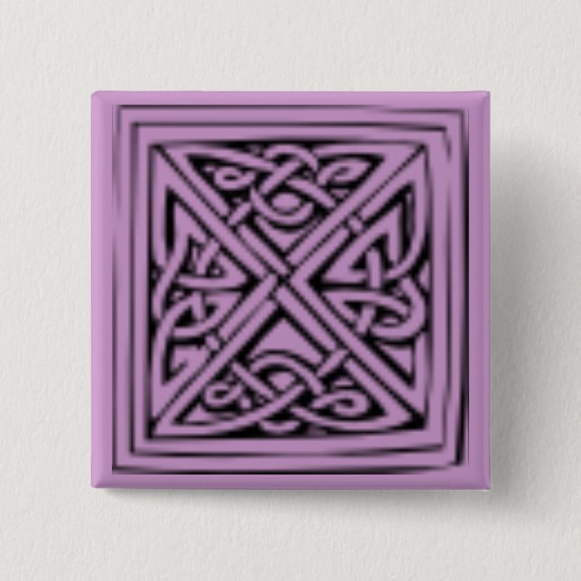 Architectural Motif 2 Inch Square Button (Front)