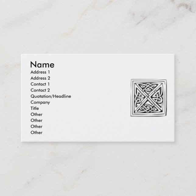 Architectural Motif Business Card (Front)