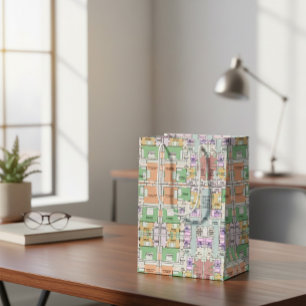 Architectural Multistory Building Floor Layout Medium Gift Bag