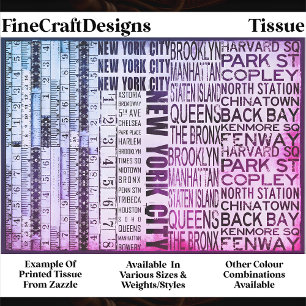 Architectural New York Typography FB5 Decoupage Tissue Paper