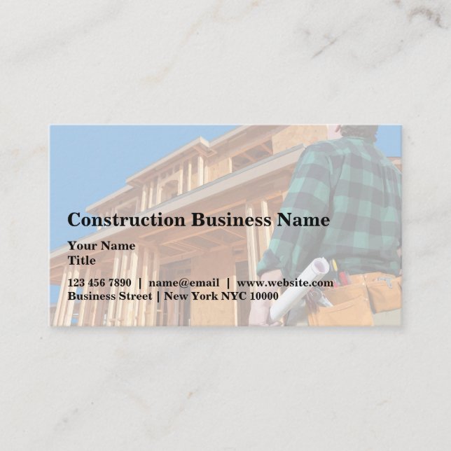 Architectural Planning Construction Theme  Business Card (Front)