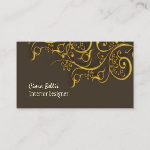 Architectural Salvage/Faux Gold Filigree/DIY colou Business Card
