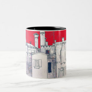architectural sketch Two-Tone coffee mug