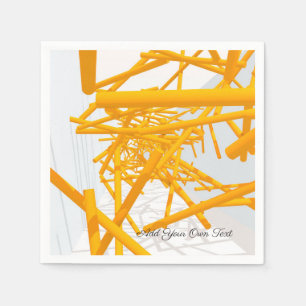 Architectural Space with Bright Geometrical Shape Napkin