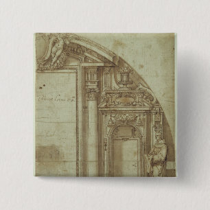 Architectural Study 2 Inch Square Button