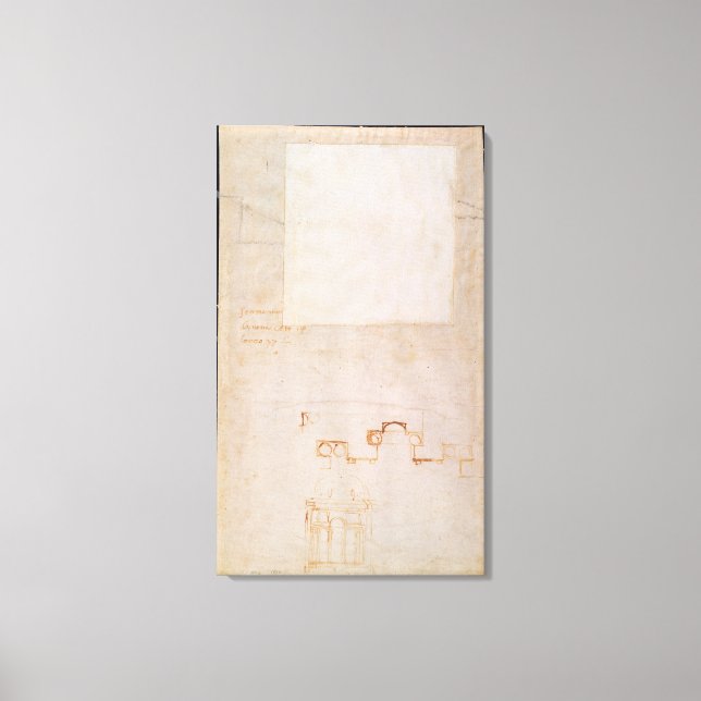 Architectural Study with Notes Canvas Print (Front)