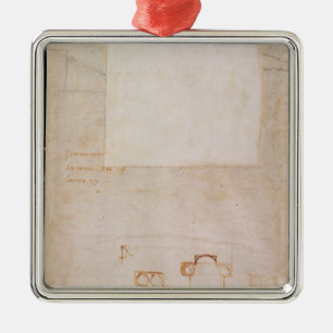 Architectural Study with Notes Metal Ornament