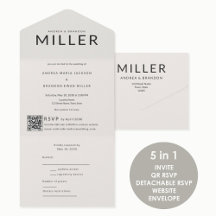 Architectural Surname QR Wedding