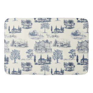 Architectural Toile Bath Mat