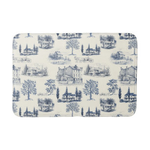 Architectural Toile Bath Mat