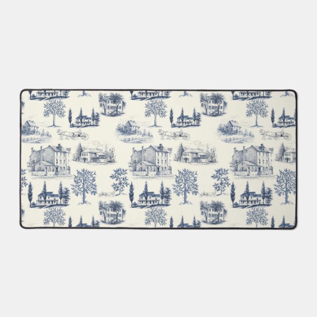 Architectural Toile Desk Mat (Front)