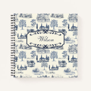 Architectural Toile Personalized Notebook