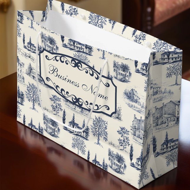 Architectural Toile Real Estate Large Gift Bag (Creator Uploaded)