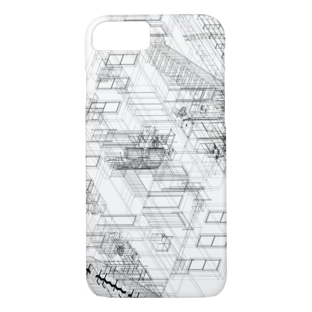 Architectural wire frame iPhone 7 case (Back)