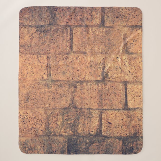 Architecture bricks wall stoneworks sherpa blanket (Front)