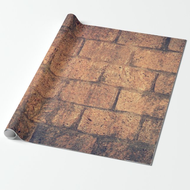 Architecture bricks wall stoneworks wrapping paper (Unrolled)