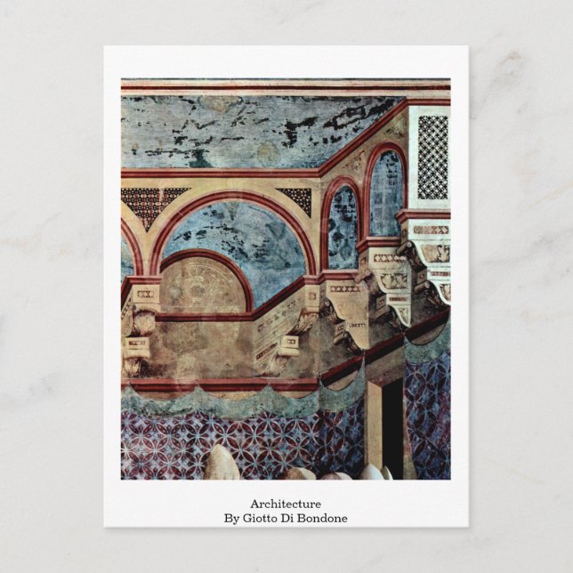 Architecture By Giotto Di Bondone Postcard (Front)