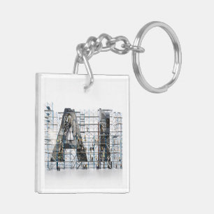 Architecture de lettres industrielles d'IA Art