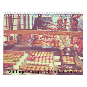 Architecture de paysage Europe vintage Calendrier 