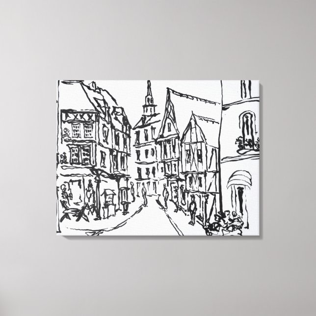 Architecture | Dinan, Brittany, France Canvas Print (Front)