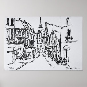 Architecture   Dinan, Brittany, France Poster