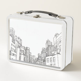 Architecture Drawing Metal Lunch Box