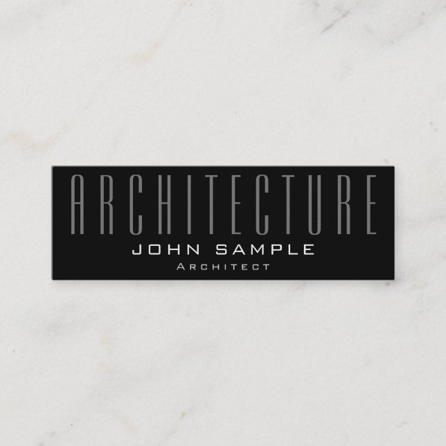 Architecture Elegant Professional Pearl Finish Mini Business Card (Front)