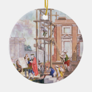 Architecture, from a series of four illustrating t ceramic ornament