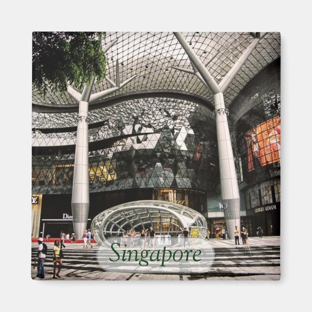 Architecture futuriste Shopping Singapour Magnet (Devant)