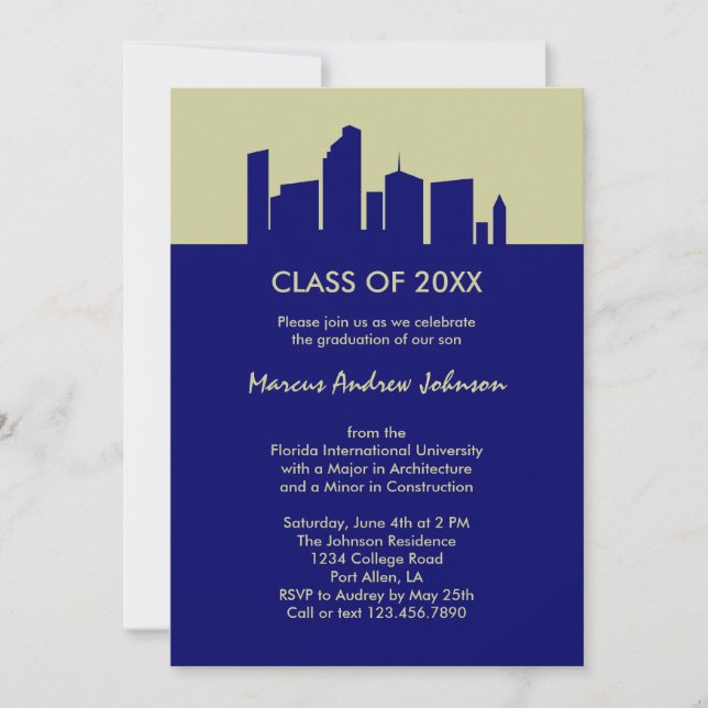Architecture Graduation Invitation (Front)
