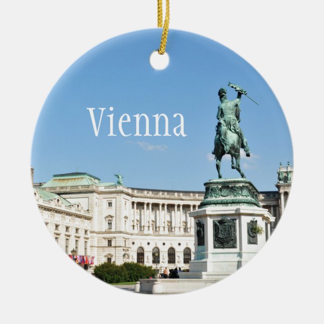 Architecture in Vienna, Austria Ceramic Ornament (Front)