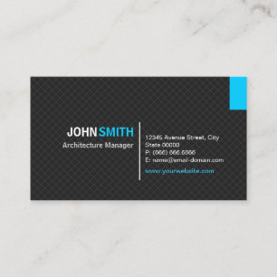 Architecture Manager - Modern Twill Grid Business Card