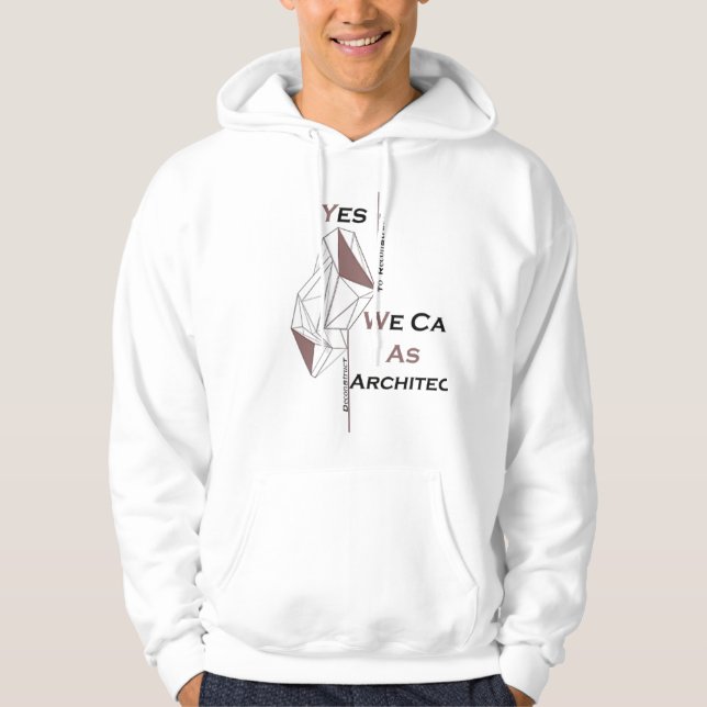 architecture, modern design, geometric art, black  hoodie (Front)