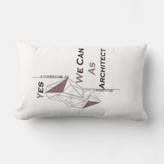 architecture, modern design, geometric art, black  lumbar pillow