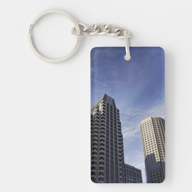 Architecture of downtown Boston Keychain (Front)