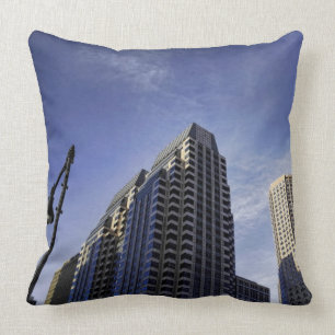 Architecture of downtown Boston Throw Pillow