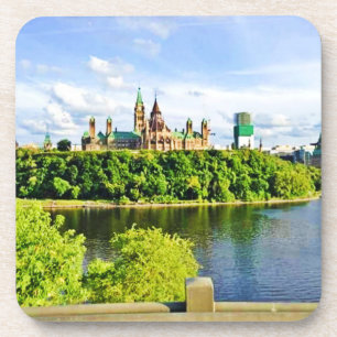 Architecture of Parliament Hill Ottawa. Buy Now Coaster