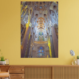 Architecture of the Sagrada Familia Cathedral Canvas Print