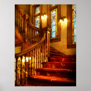 Architecture - Stairs - Let's take a peek upstairs Poster