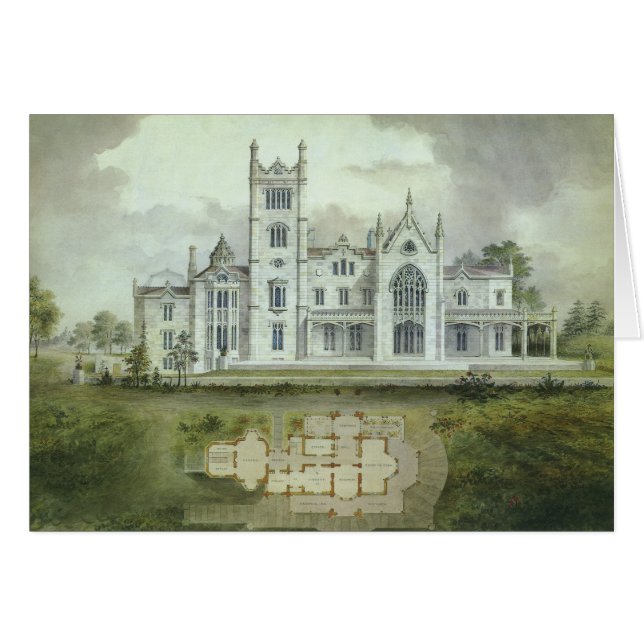 Architecture vintage, Plan Château Français (Devant horizontal)