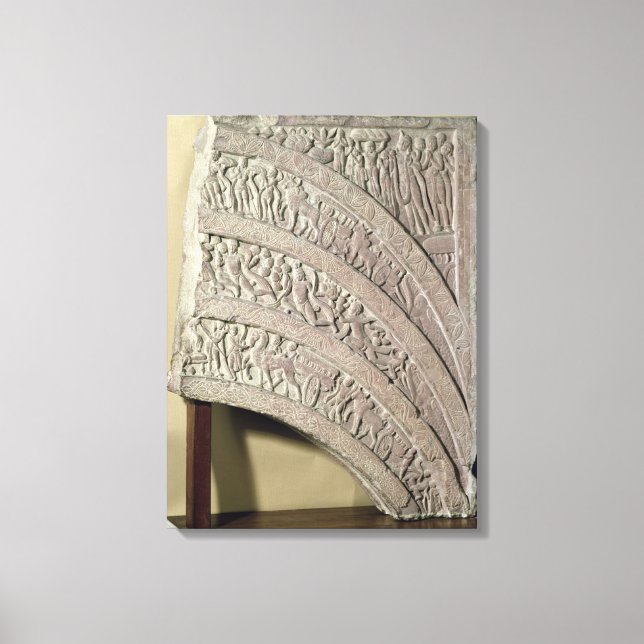 Architrave from a gateway, red sandstone, Mathura, Canvas Print (Front)