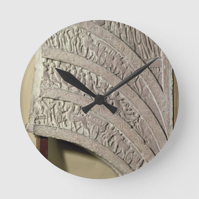 Architrave from a gateway, red sandstone, Mathura, Round Clock (Front)