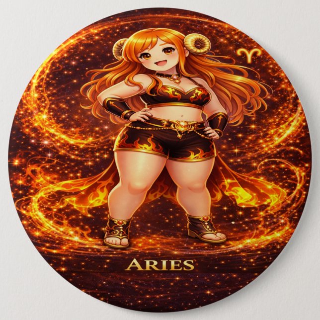 Archive Galaxy: Aries Phoenix 6 Inch Round Button (Front)