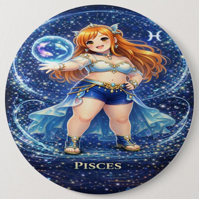Archive Galaxy: Pisces Dreamweaver 6 Inch Round Button (Front)