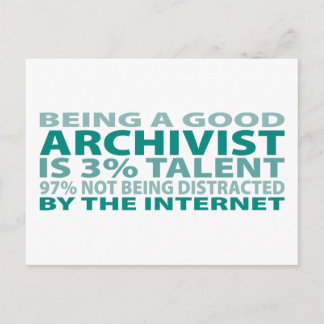 Archivist 3% Talent Postcard