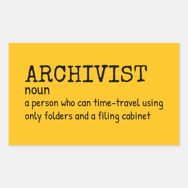 Archivist Funny Definition Sticker (Front)