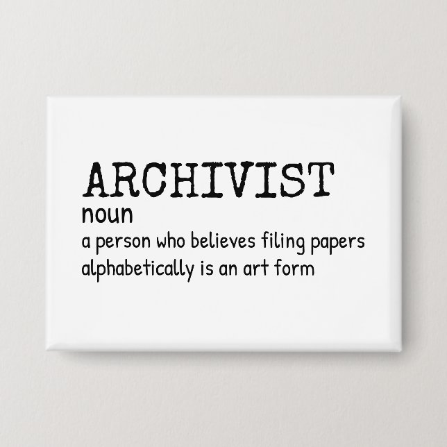 Archivist – Funny Job Definition (Front)